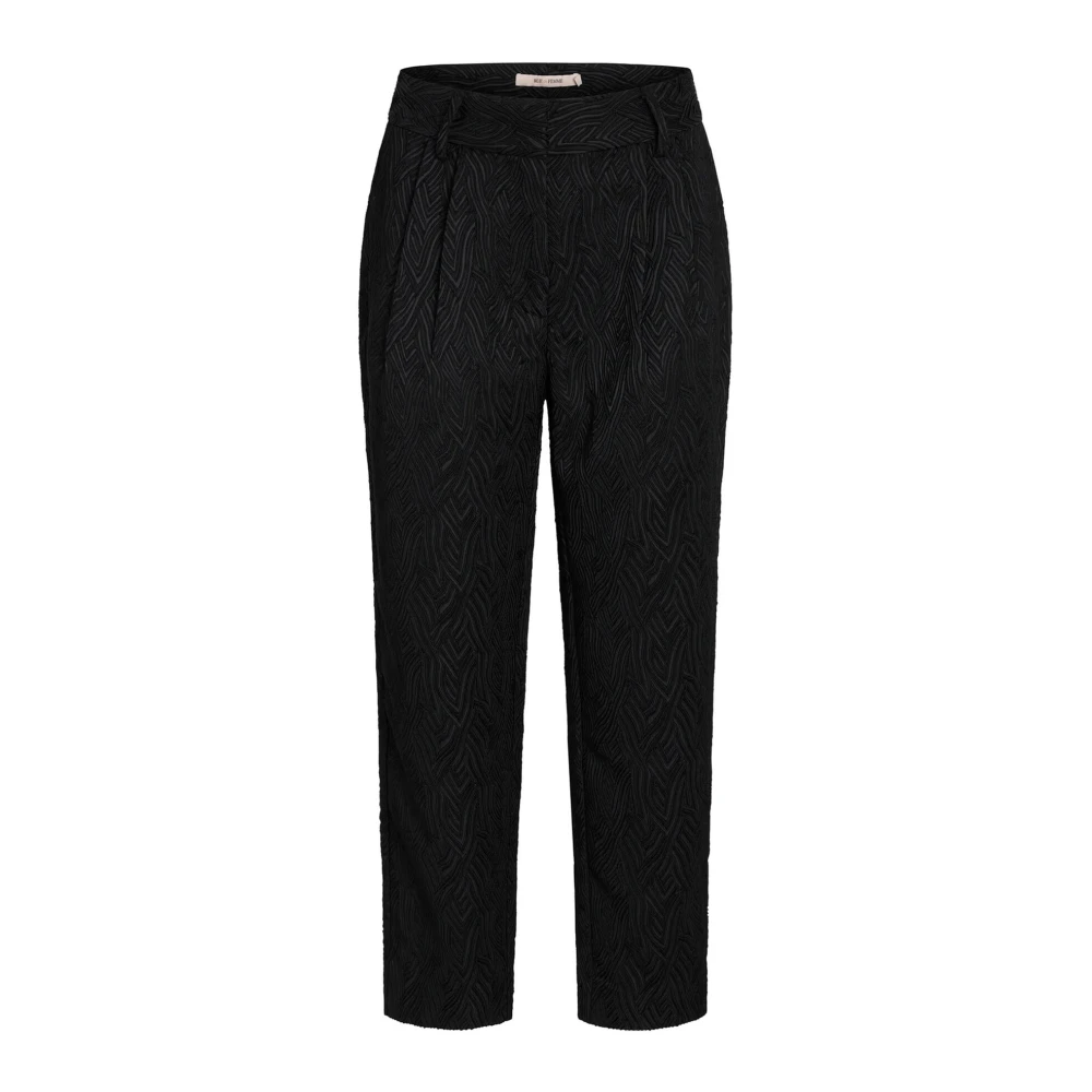 RUE de Femme Elegante hoge taille cropped broek Black Dames