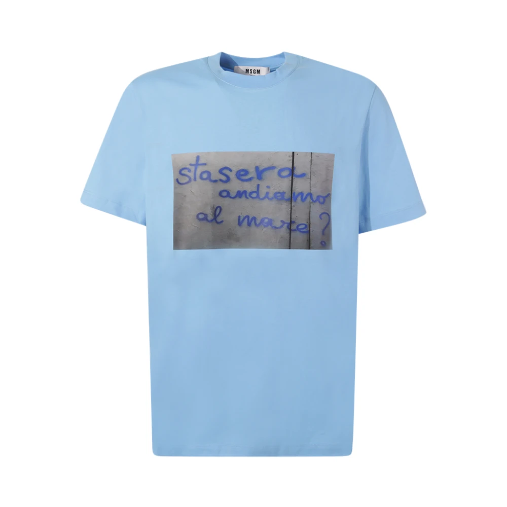 Msgm - Tops > T-Shirts - Blue - Msgm - Modalova