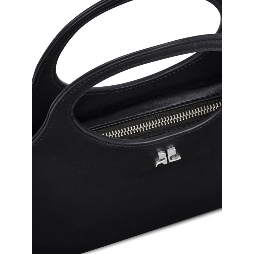 Courrèges Zwarte Top Handvat Schoudertas Black Dames