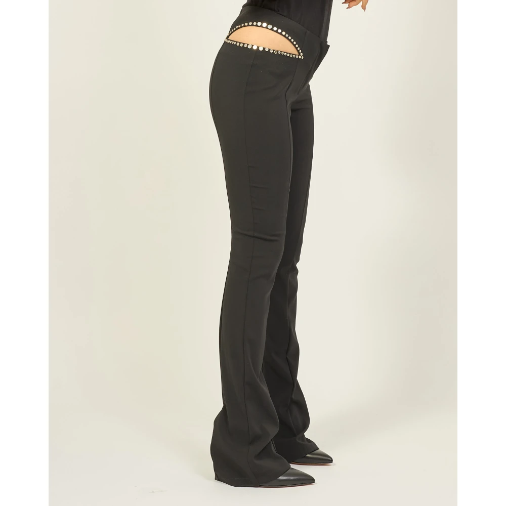PATRIZIA PEPE Lage taille broek Black Dames