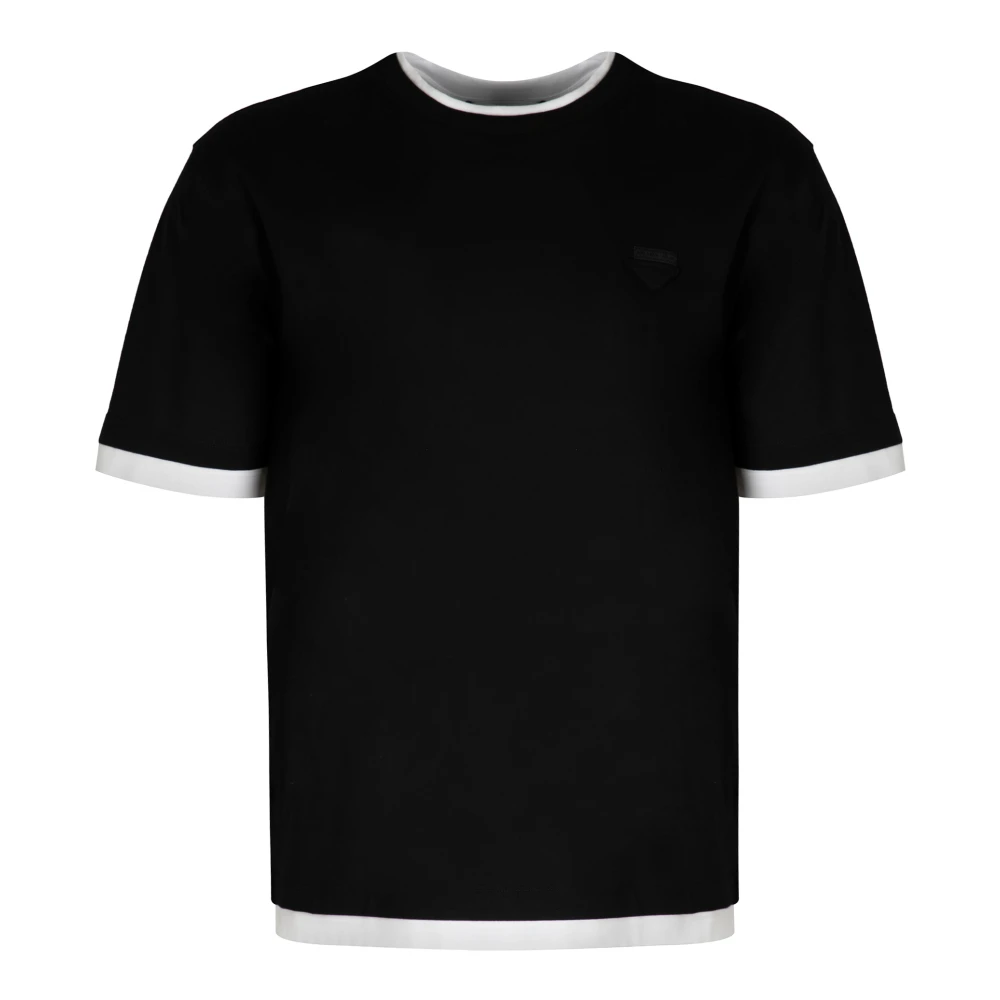 Prada Men's Black Cotton T-Shirt