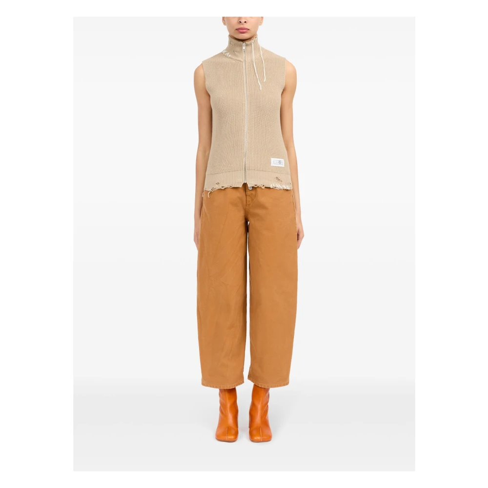 MM6 Maison Margiela Stijlvolle Gilet Beige Dames