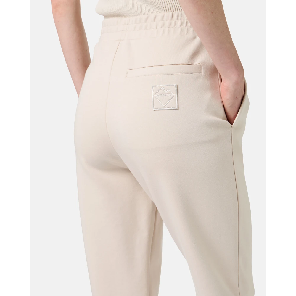 Iceberg Stofkleurige broek in scuba-effect fleece stof met ijsberglogo Beige Dames