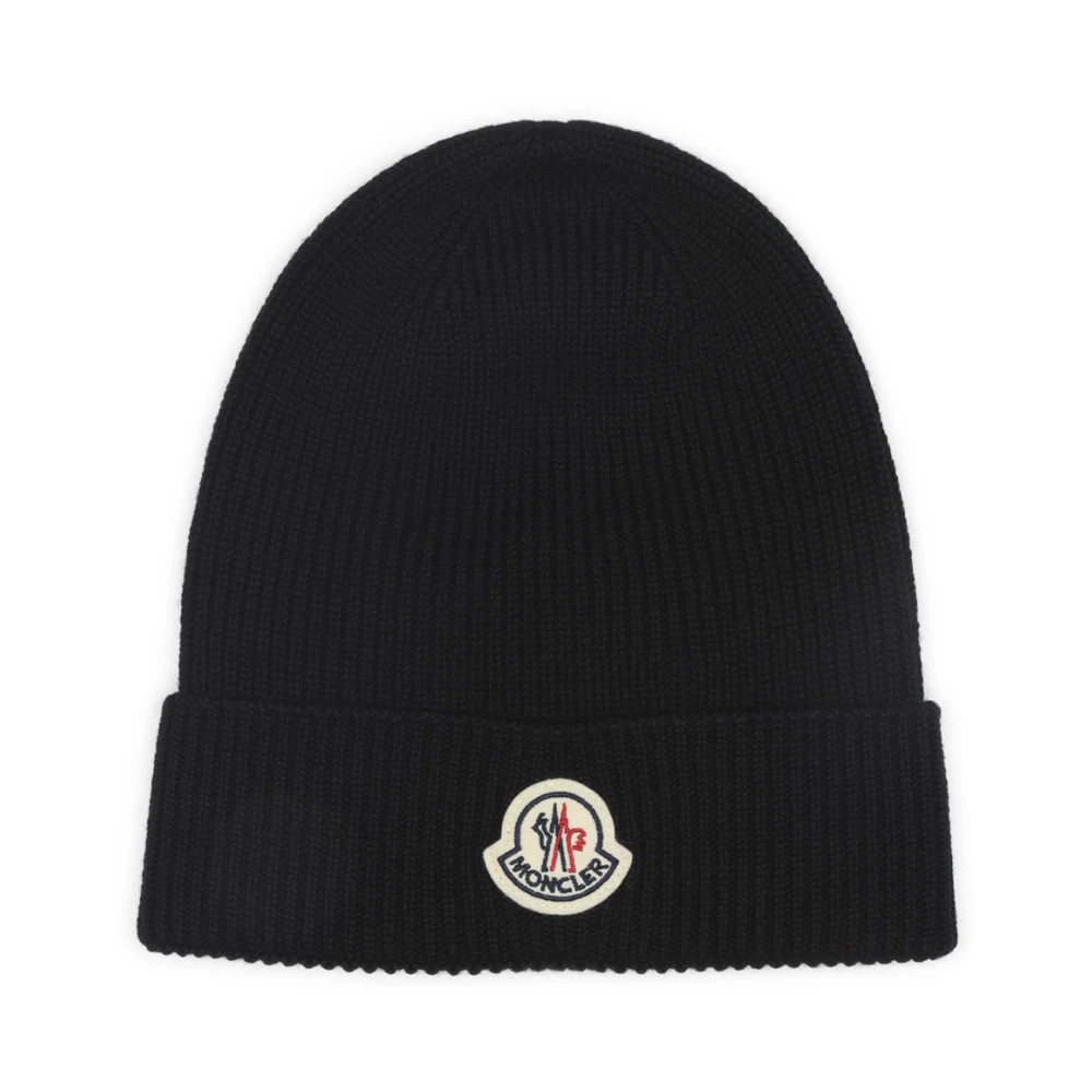 Moncler Men's Black Wool Winter Hat