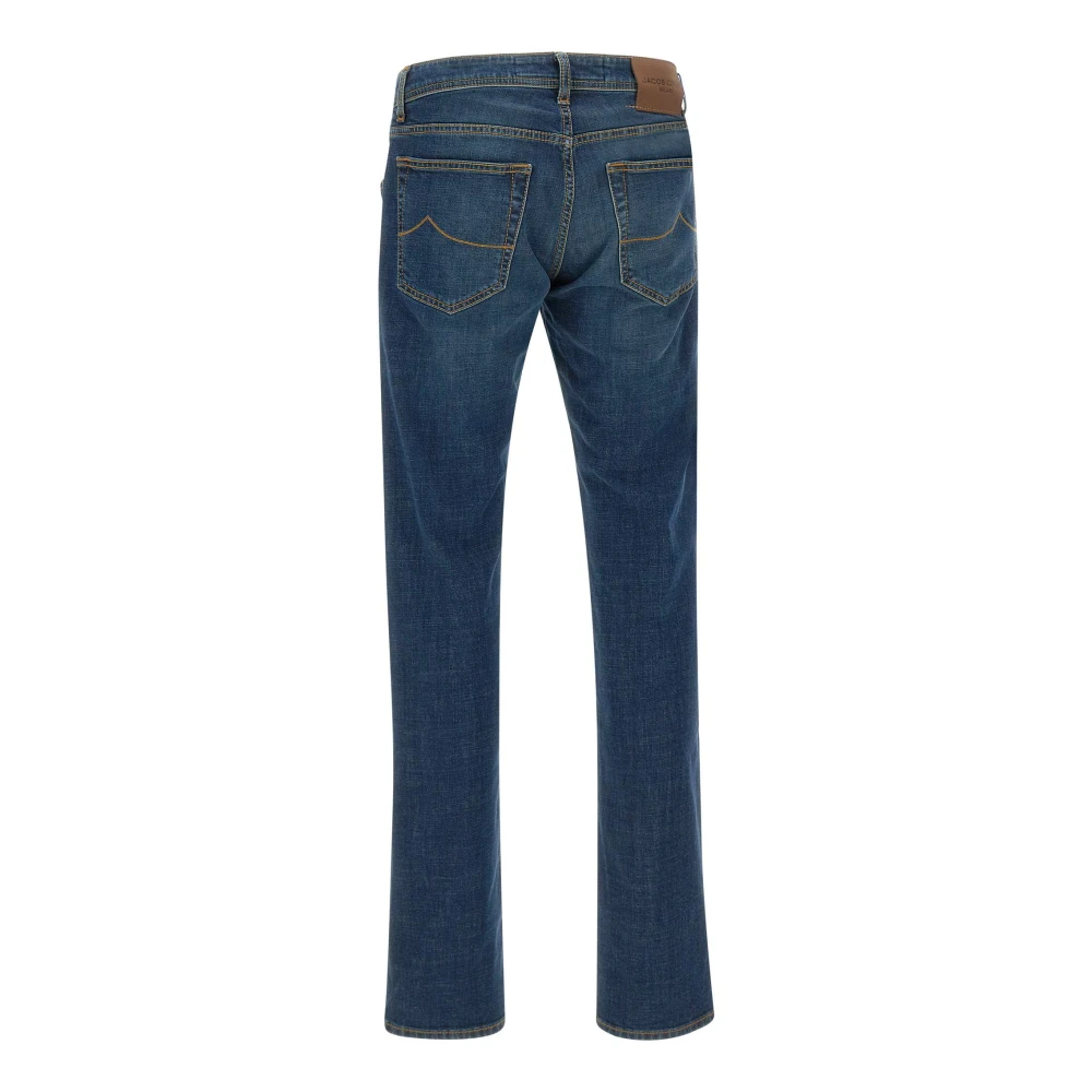 Jacob Cohën Blauwe Nick Jeans met Clutch Tas Blue Heren