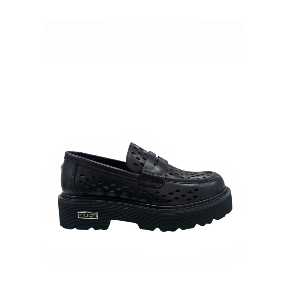 Cult Vrouw Zwart Schoenen Dames, 37 Eu, Leer, Slash Loafers