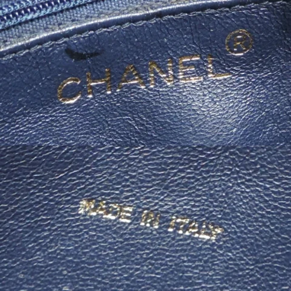Chanel Vintage Pre-owned Leather chanel-bags Blue Dames