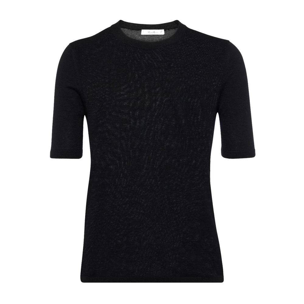 Max Mara Zwarte Kasjmier Zijde Trui Aw24 Black Dames