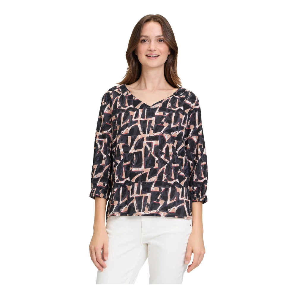 Betty & Co Bloemenprint Blouse Brown Dames