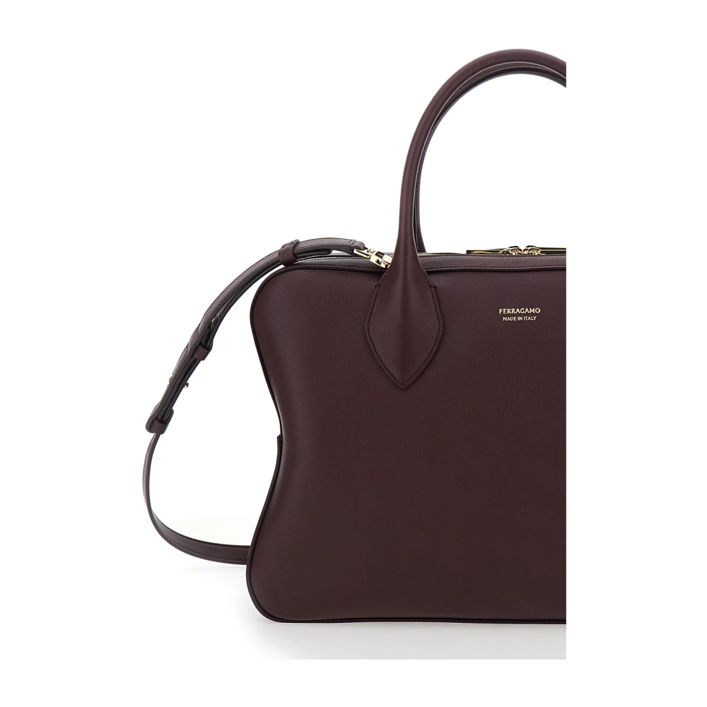 Salvatore Ferragamo Stella Bordeaux Handtas met Afneembare Schouderband Red Dames