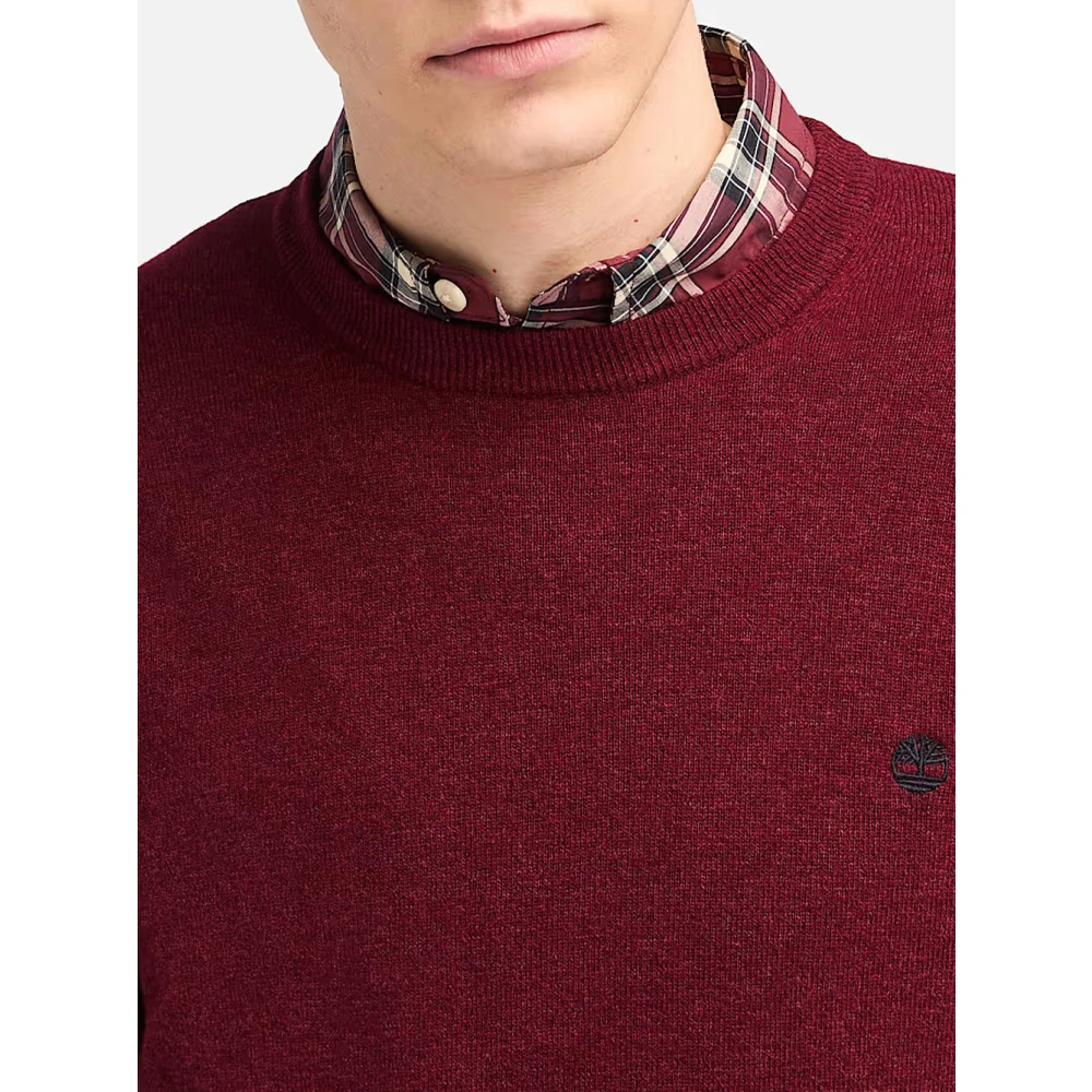 Timberland Bordeaux Merino Crew Sweater Brown Heren