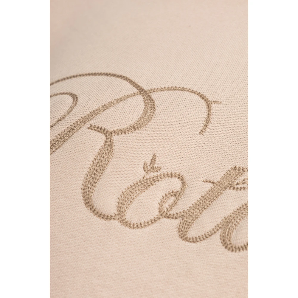 Rotate Birger Christensen Sweatshirt met Logo Beige Dames