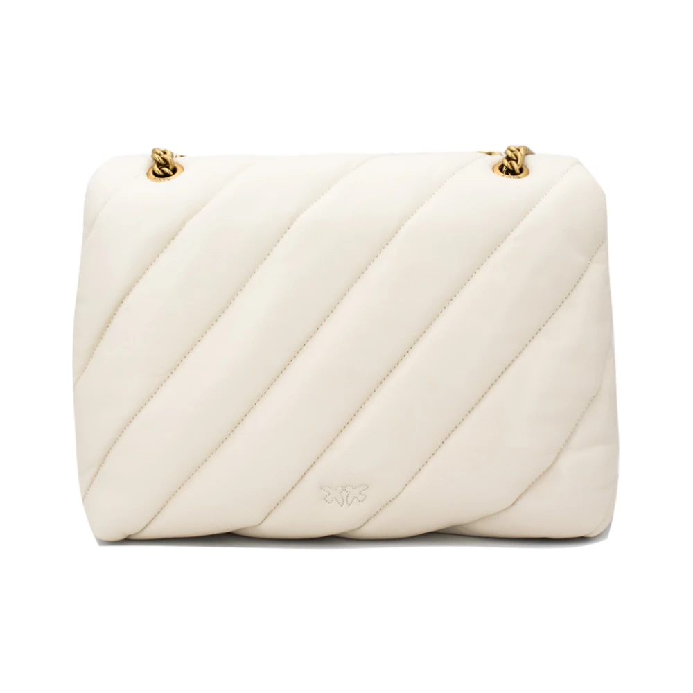 pinko Puff Schoudertas van Leer-effect Stof White Dames