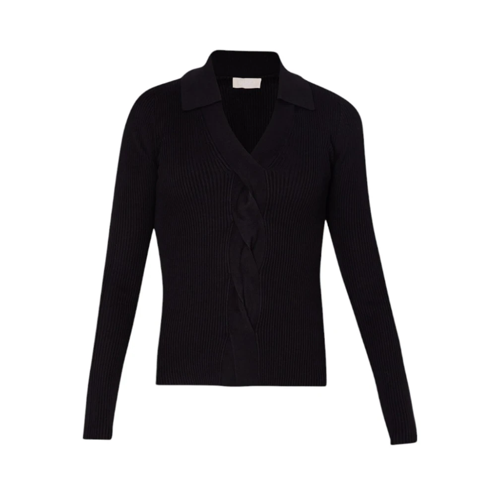 Liu Jo Stijlvolle Gebreide Top Black Dames