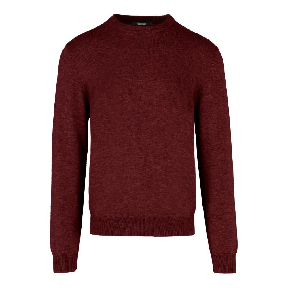 Bomboogie Uomo Rosso - Maglione Girocollo In Lana Merino Tinta A Freddo - Knitwear - S