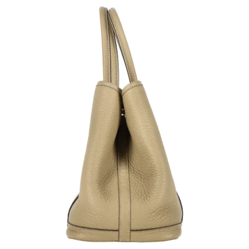 Hermès Vintage Pre-owned Leather handbags Beige Heren