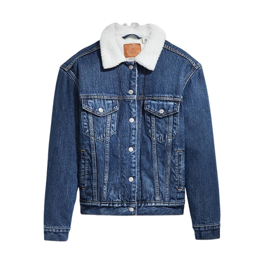 Levi's Women's Blue Ex-Boyfriend Trucker Sherpa Jacket