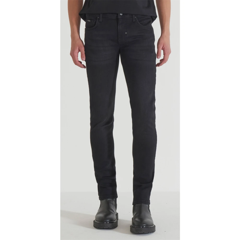 Antony Morato Zwarte Denim Tapered Fit Jeans Black Heren