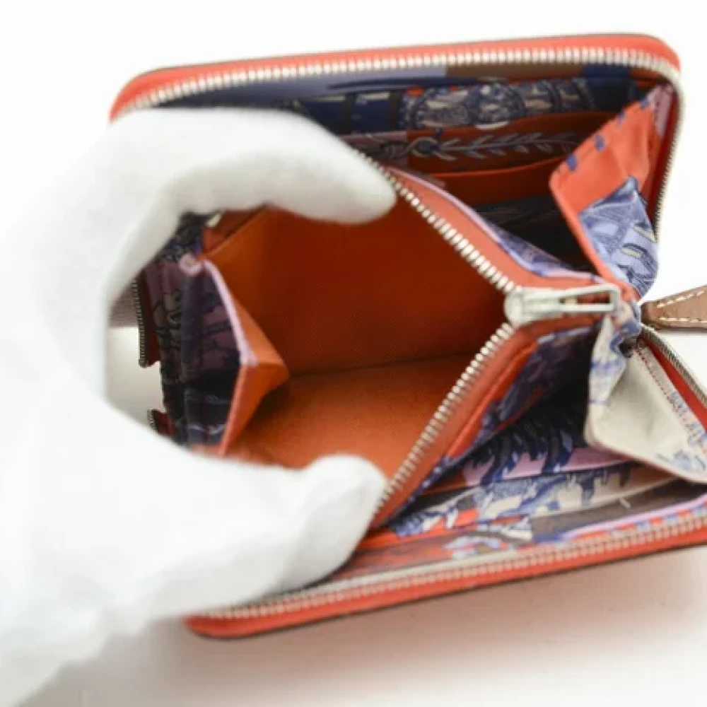 Hermès Vintage Pre-owned Leather wallets Orange Dames