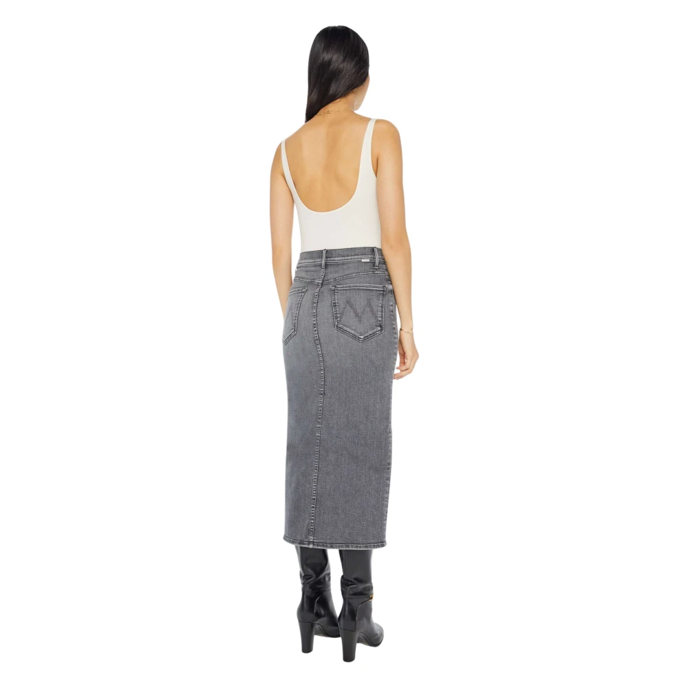 Mother Reverse Pencil Pusher Jeans in Grijs Gray Dames