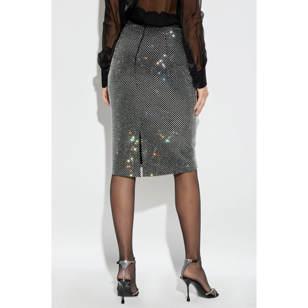 Dolce & Gabbana Glinsterende Rok Gray Dames
