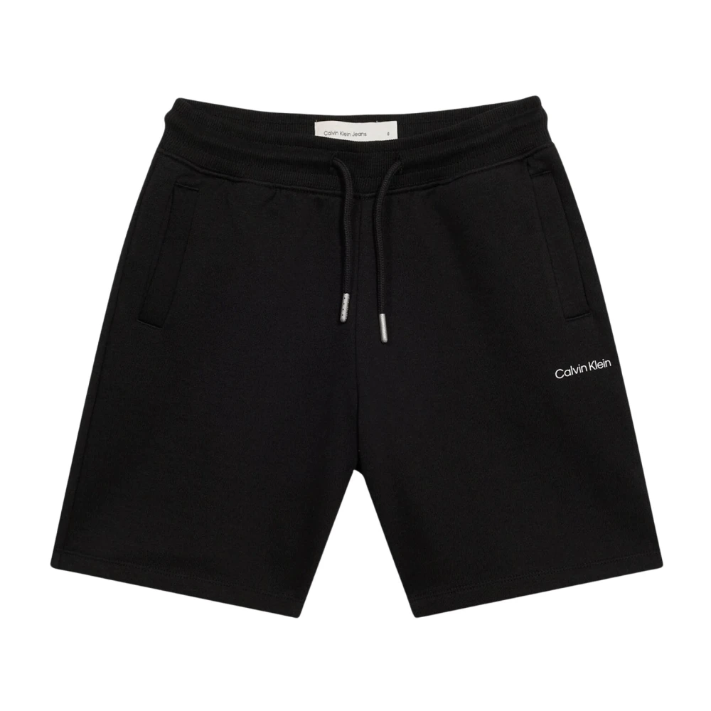 Calvin Klein Black Shorts, Male, 6 Y, Monogram Relaxed Shorts