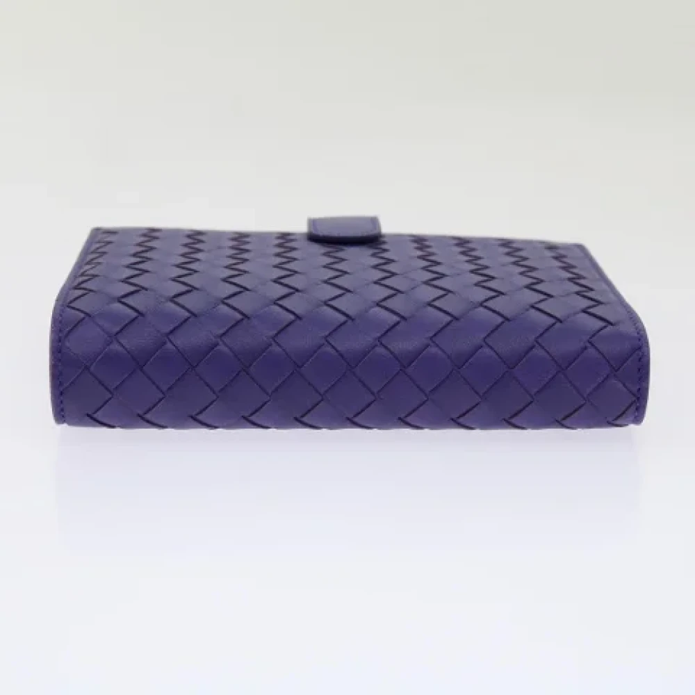 Bottega Veneta Vintage Pre-owned Leather wallets Purple Dames