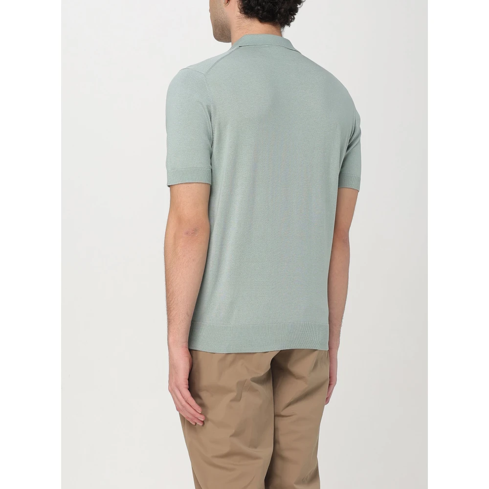 Paolo Pecora Gebreide Polo Green Heren