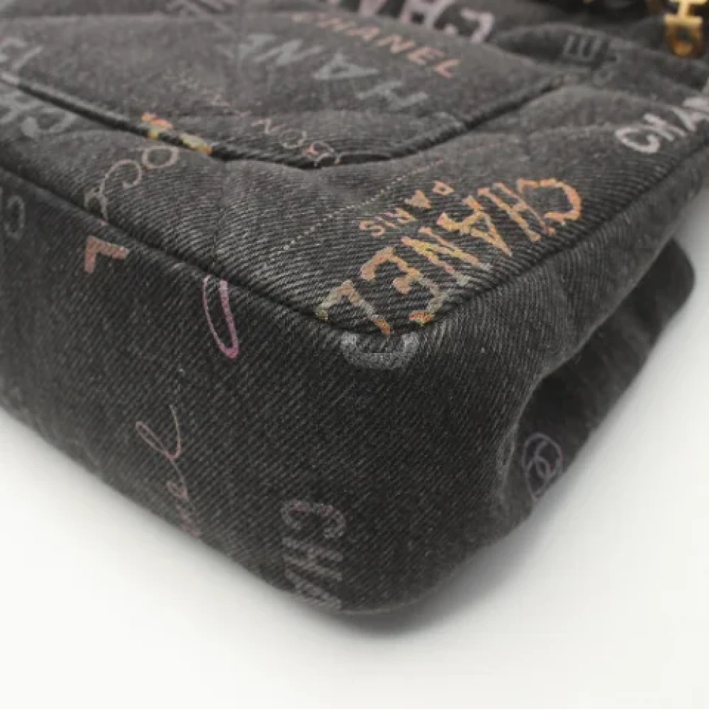 Chanel Vintage Pre-owned Denim shoulder-bags Black Dames