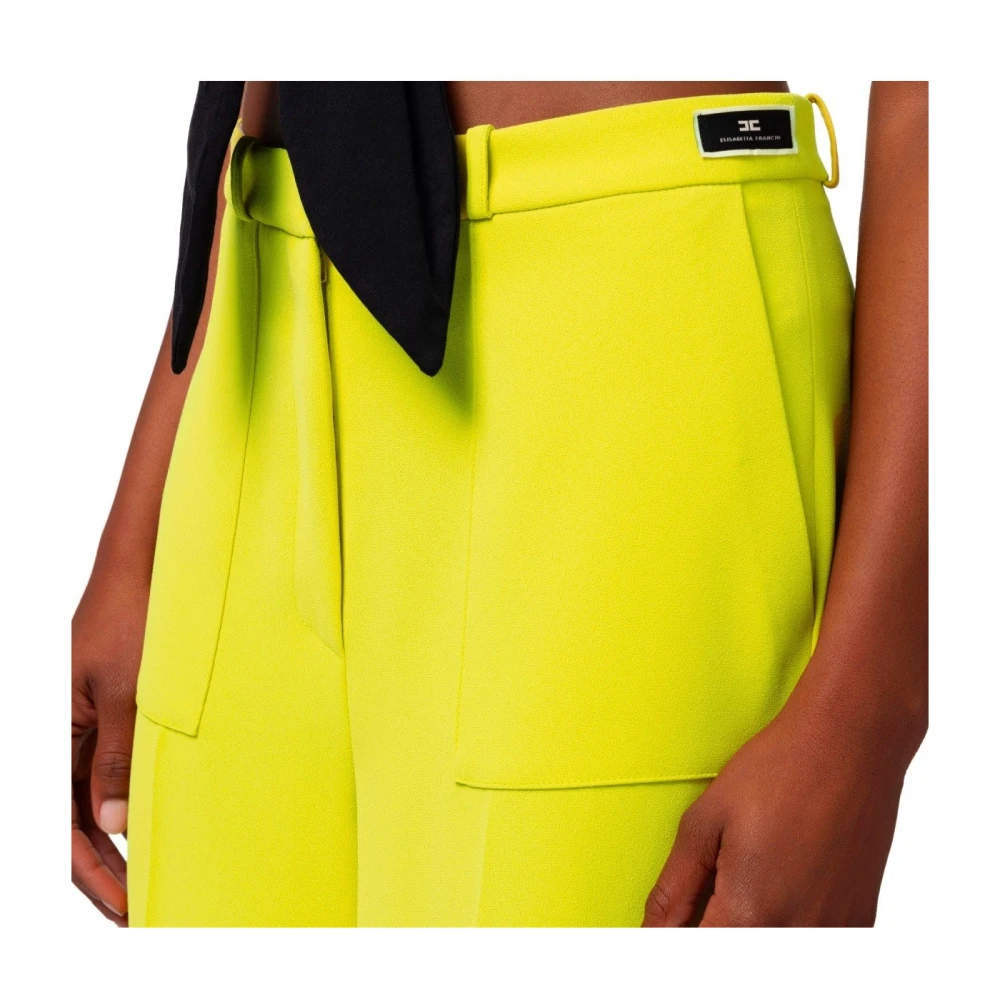 Elisabetta Franchi Ceder Wijde Pijp Broek Yellow Dames