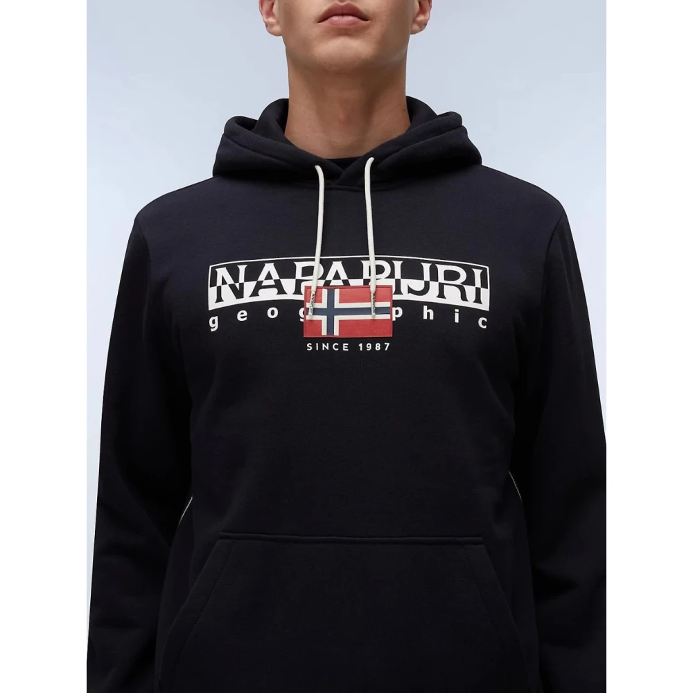 Napapijri Zwarte Hoodie Aylmer Winter Black Heren