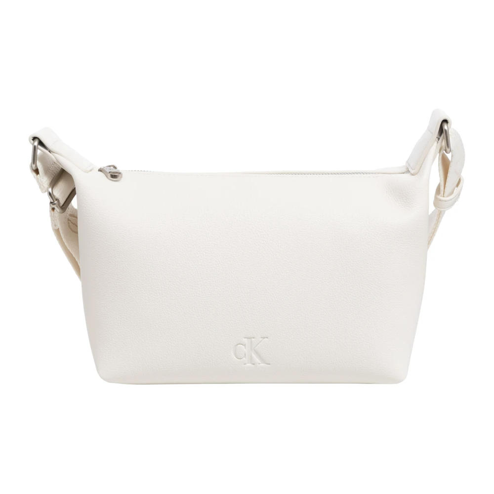 Calvin Klein Jeans Verstelbare Schouder Tas met Rits White Dames