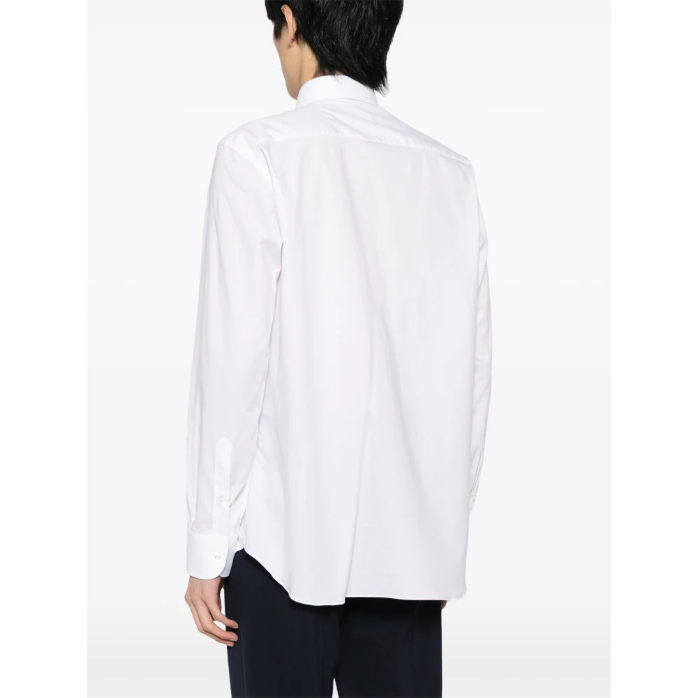 Brioni Katoenen Overhemd Regular Fit Gemaakt in Italië White Heren