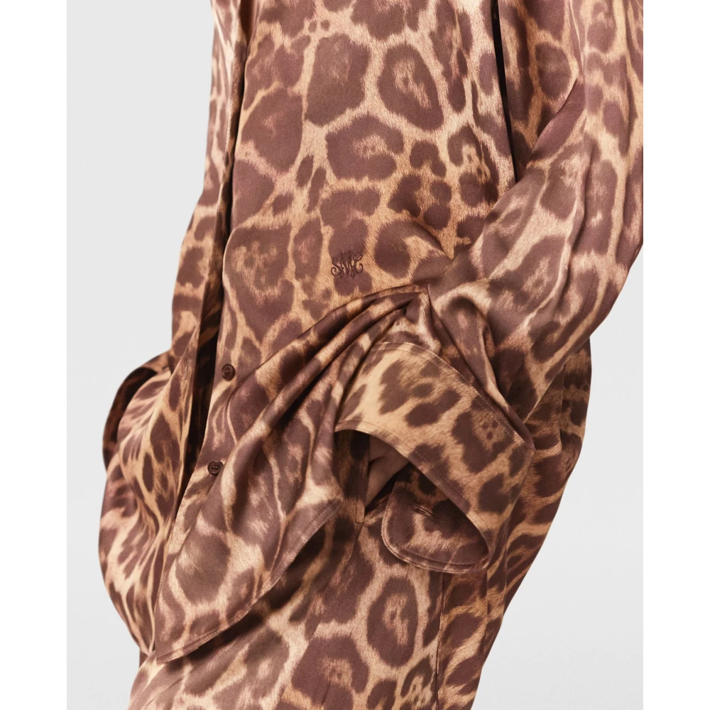 Stella Mccartney Bruine Blouse met Knopen en Puntkraag Brown Dames