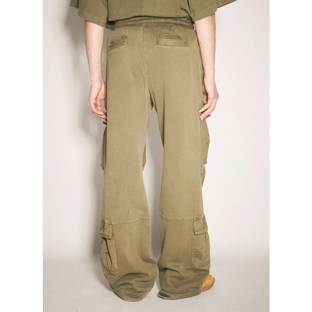 Entire Studios Katoen Fleece Utility Track Broek Green Heren