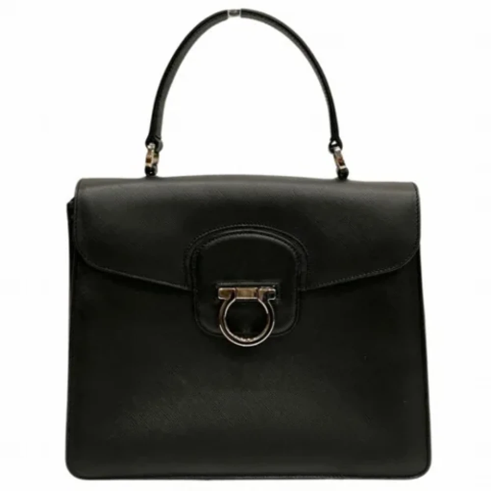 Salvatore Ferragamo Pre-owned Leather handbags Black Dames