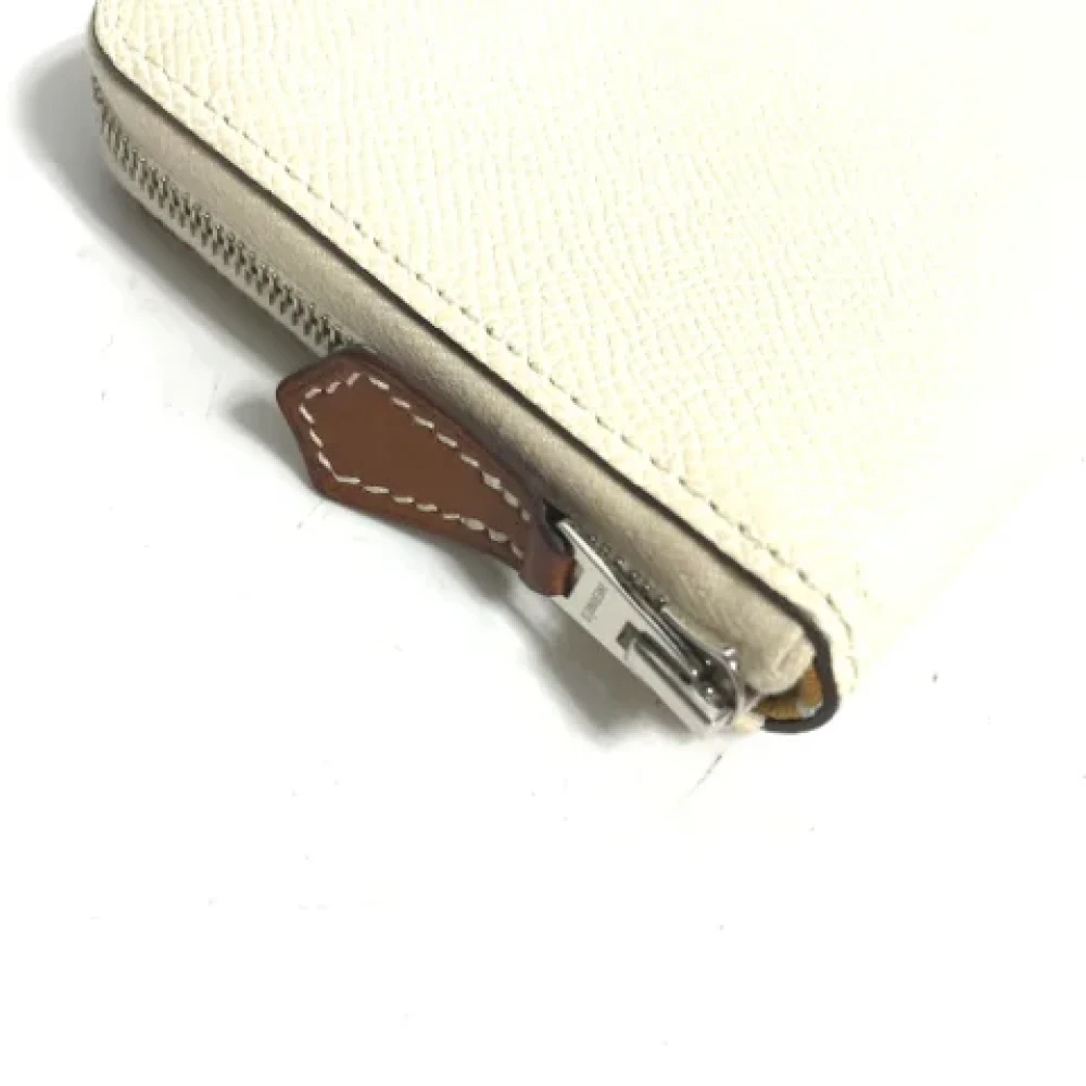 Hermès Vintage Pre-owned Leather wallets White Dames