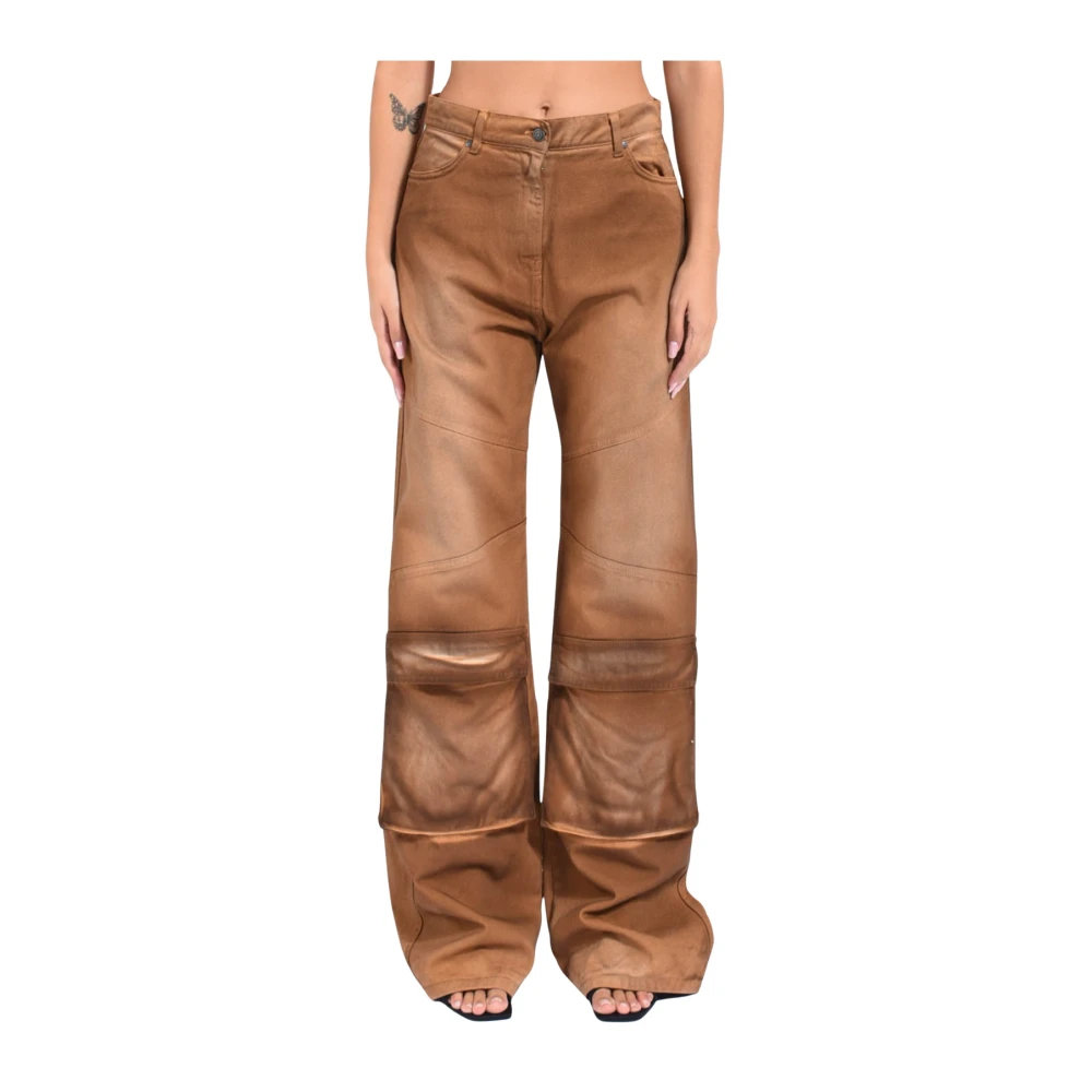 Msgm - Jeans > Wide Jeans - Brown - Msgm - Modalova