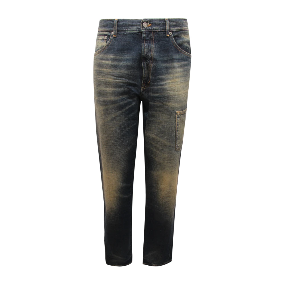 Dondup Men's Blue Loose Fit Trousers - Slim Fit Jeans - W33 - Jeans