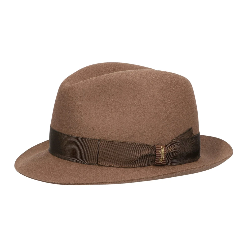 Borsalino Klassieke Vilt Trilby Hoed Brown Heren
