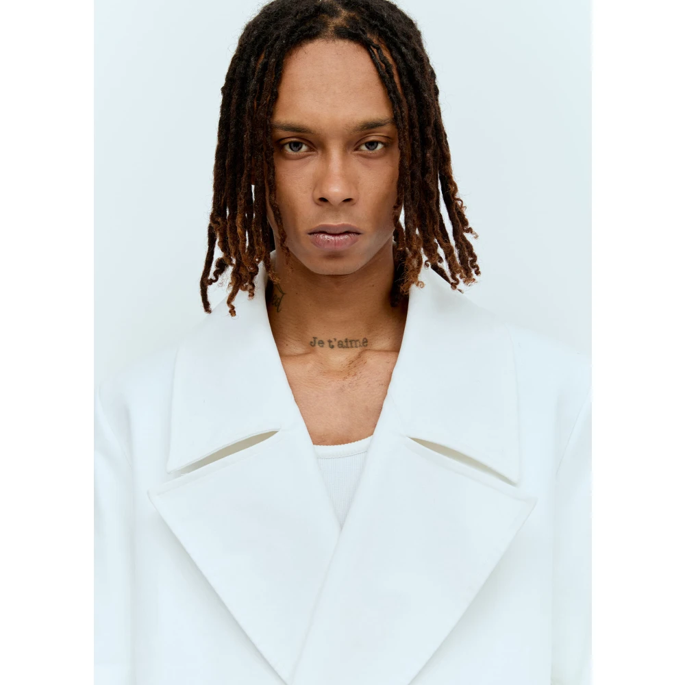 Aaron Esh Dubbelknoopsjas White Heren