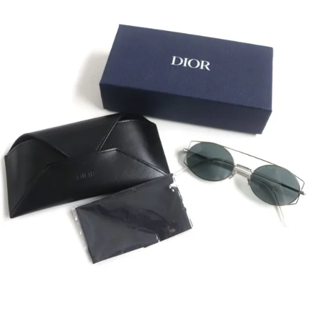 Dior Vintage Pre-owned Metal sunglasses Gray Dames