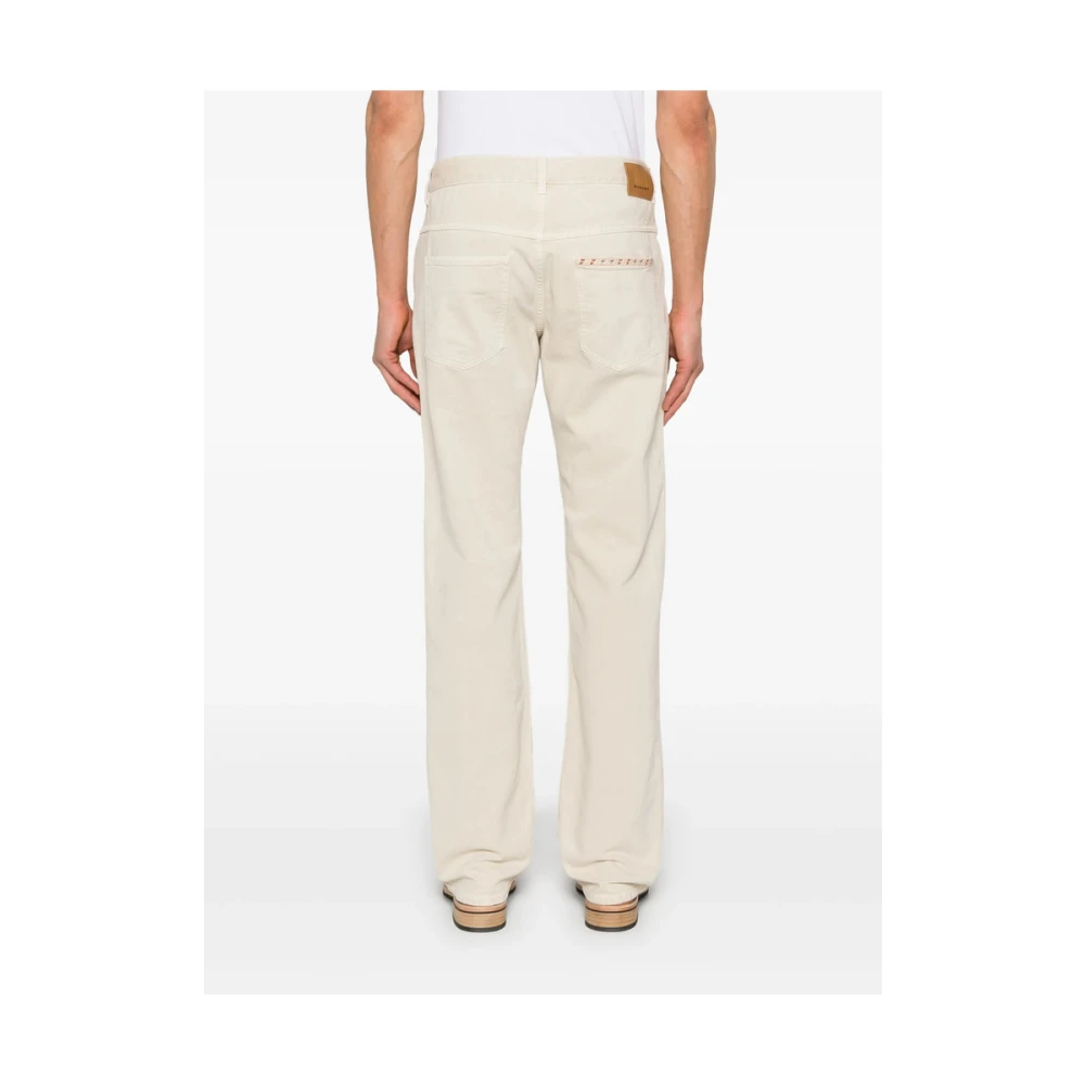 Isabel marant Ecru Geborduurde Voorste Knoop Jeans Beige Heren
