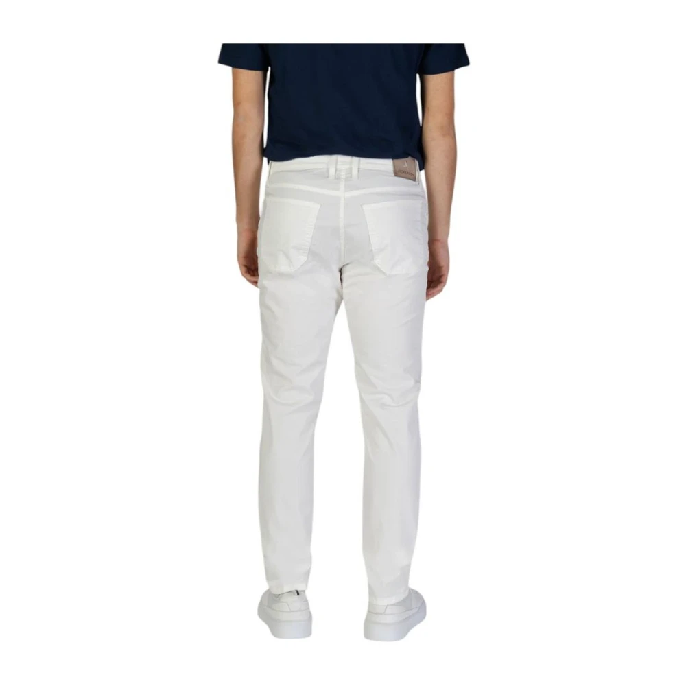 Jeckerson Witte Katoenen Slim Broek Collectie White Heren