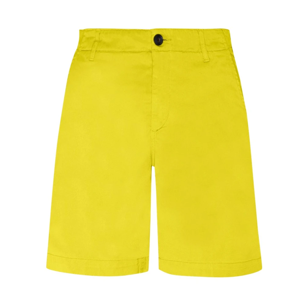 Vilebrequin Homme Jaune Shorts, Taille: W36 Ponche Tencel Gabardine Bermuda Shorts