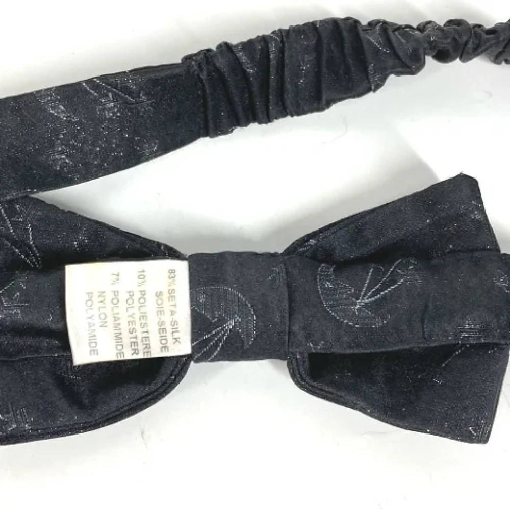 Chanel Vintage Pre-owned Silk home-office Black Dames