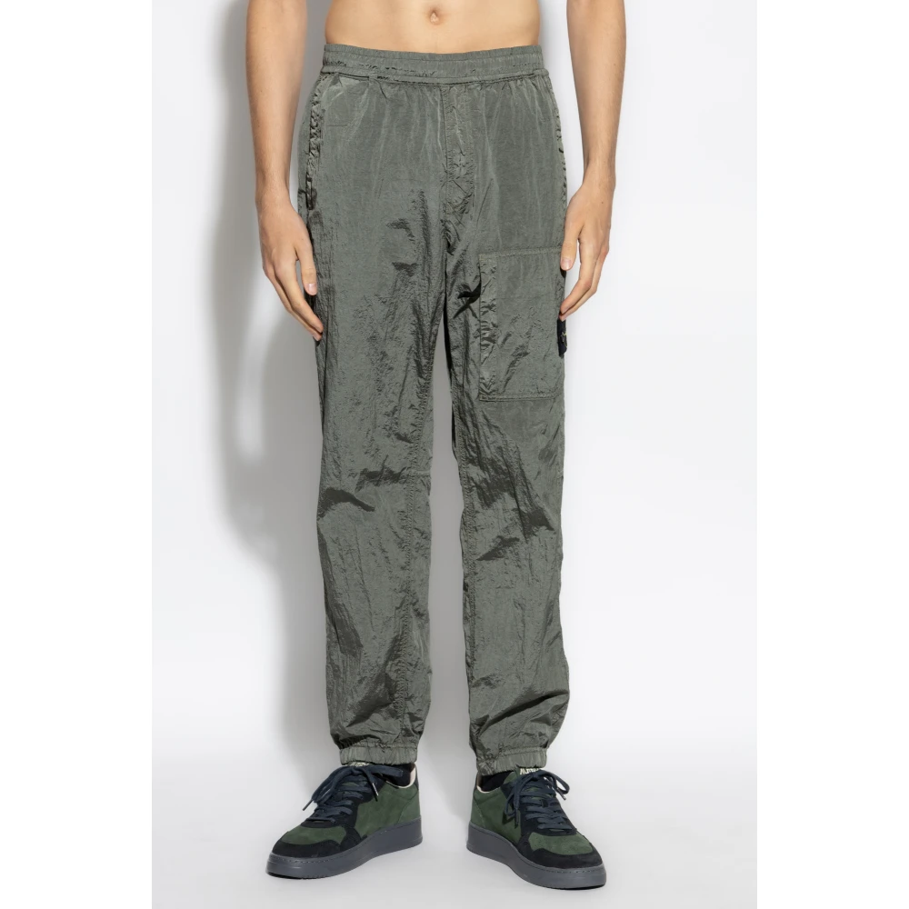 Stone Island Broek met logo Gray Heren