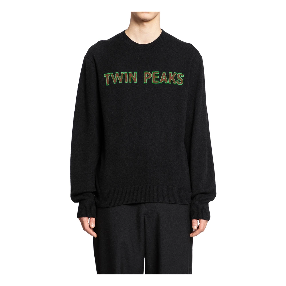 Undercover Zwart Wol Kasjmier Gebreid Twin Peaks Black Heren