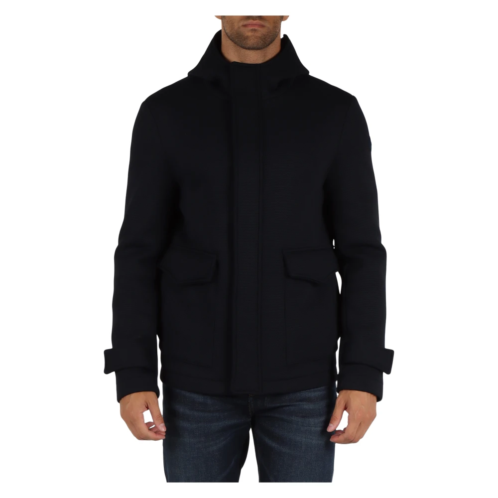 Colmar Wollen jas met capuchon Evidence Blue Heren
