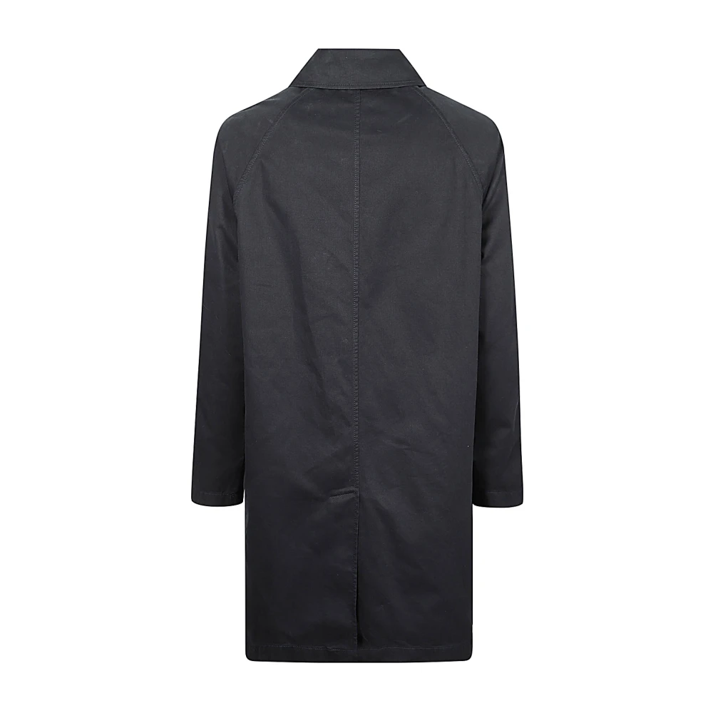 Aspesi Lange Blauwe Waterdichte Jas met Shirtkraag Blue Dames